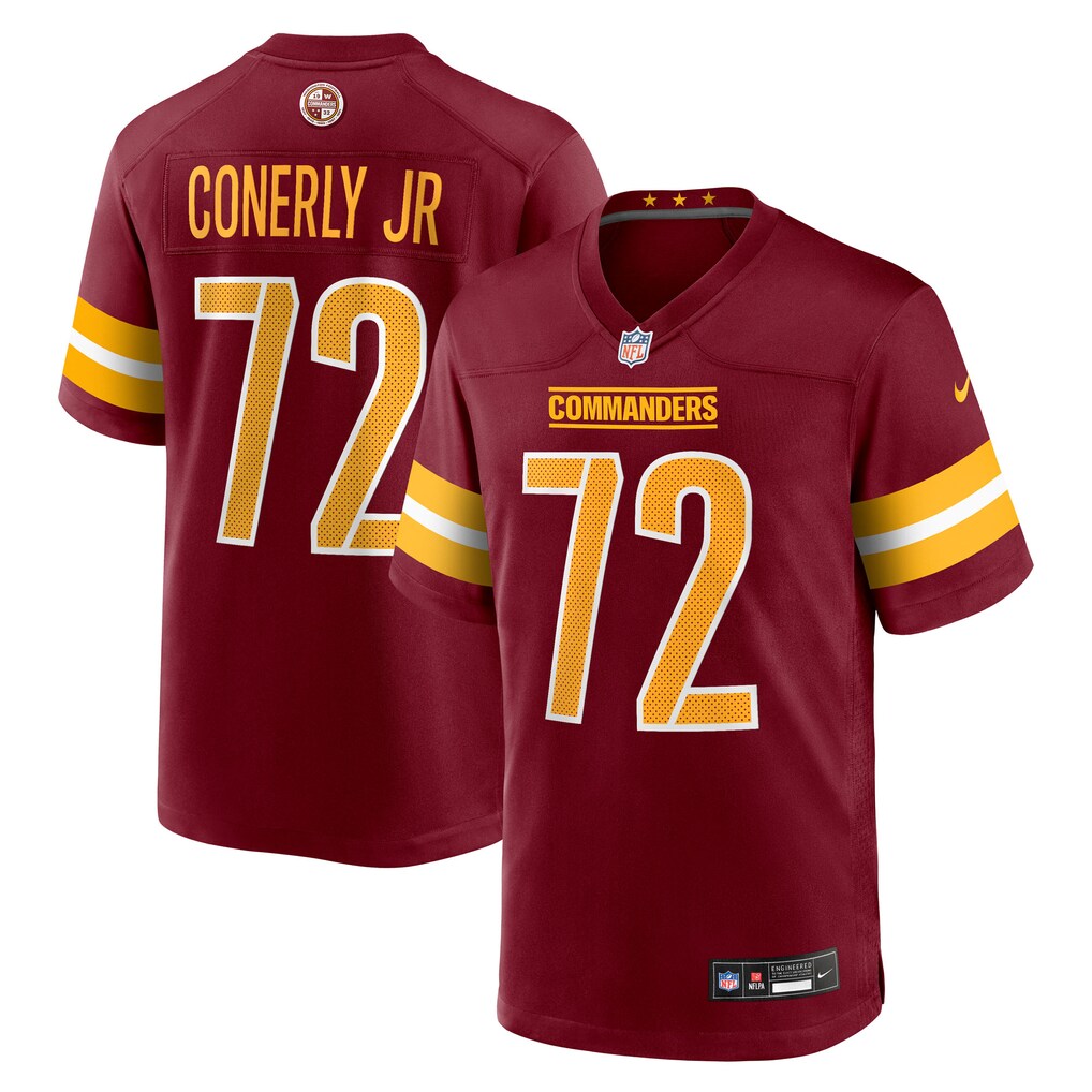 Men's Washington Commanders Josh Conerly Jr. Nike Burgundy Team Game Jersey - U-jersey