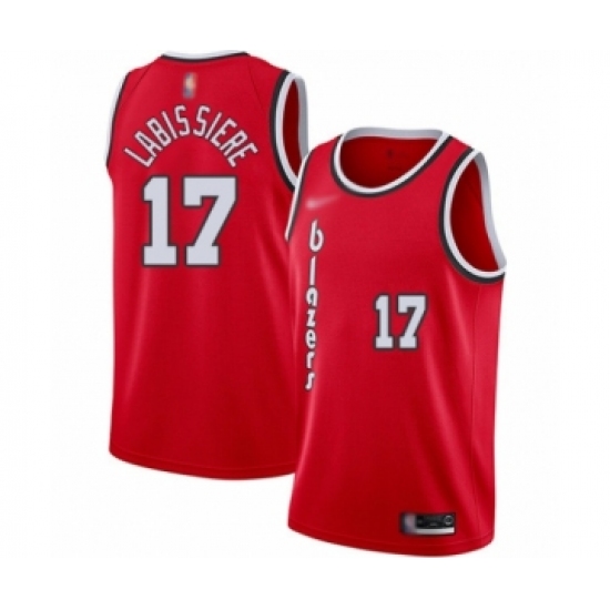 Men's Portland Trail Blazers #17 Skal Labissiere Swingman Red Hardwood Classics Basketball Jersey - Ujersey