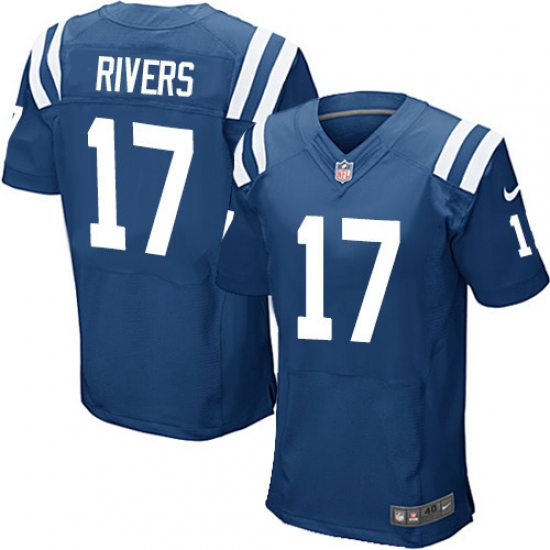 Men's Nike Indianapolis Colts #17 Philip Rivers Royal Blue Team Color Stitched NFL Vapor Untouchable Elite Jersey - Ujersey