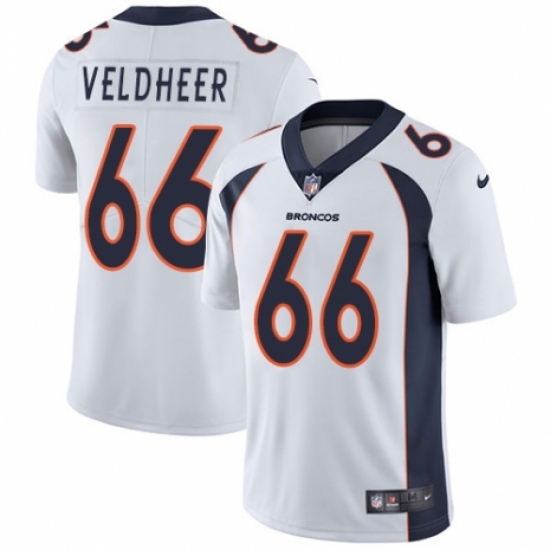 Men's Nike Denver Broncos #66 Jared Veldheer White Vapor Untouchable Limited Player NFL Jersey - Ujersey