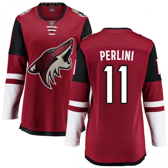 Women's Arizona Coyotes #11 Brendan Perlini Fanatics Branded Burgundy Red Home Breakaway NHL Jersey