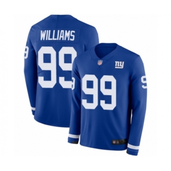 Men's New York Giants #99 Leonard Williams Limited Royal Blue Therma Long Sleeve Football Jersey - Ujersey