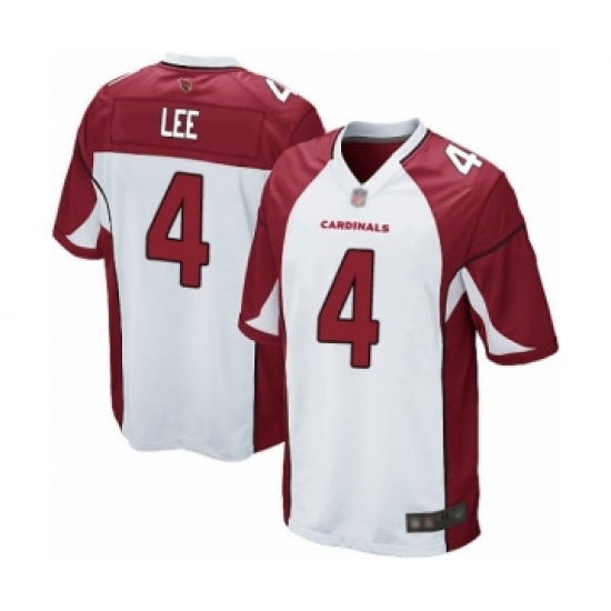 Men's Arizona Cardinals #4 Andy Lee Game White Football Jersey - Ujersey
