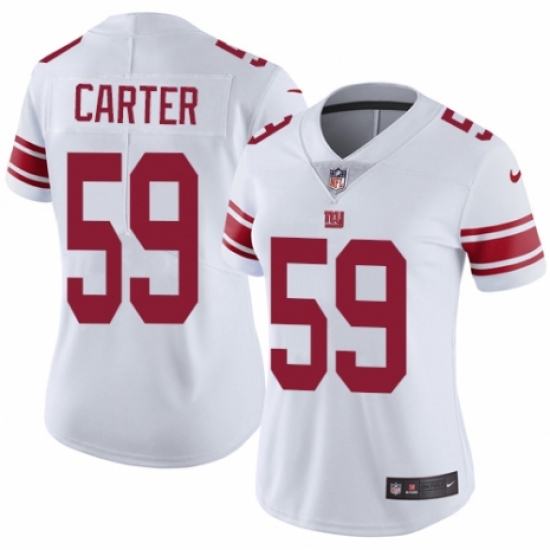 Women's Nike New York Giants #59 Lorenzo Carter White Vapor Untouchable Limited Player NFL Jersey - Ujersey