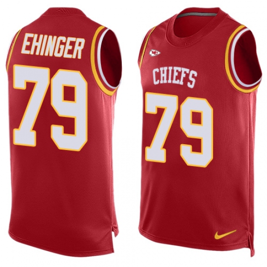 Men's Nike Kansas City Chiefs #79 Parker Ehinger Limited Red Player Name & Number Tank Top NFL Jersey - Ujersey