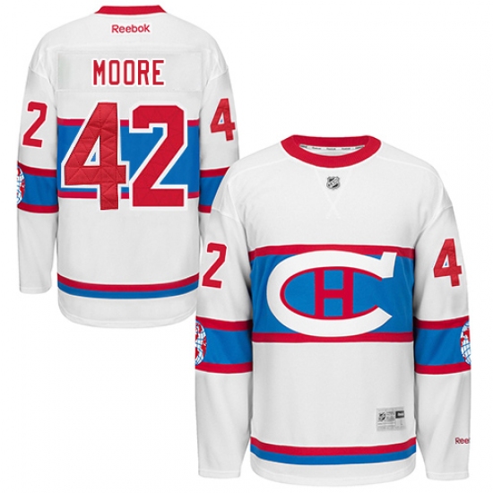 Men's Reebok Montreal Canadiens #42 Dominic Moore Premier White 2016 Winter Classic NHL Jersey - Ujersey