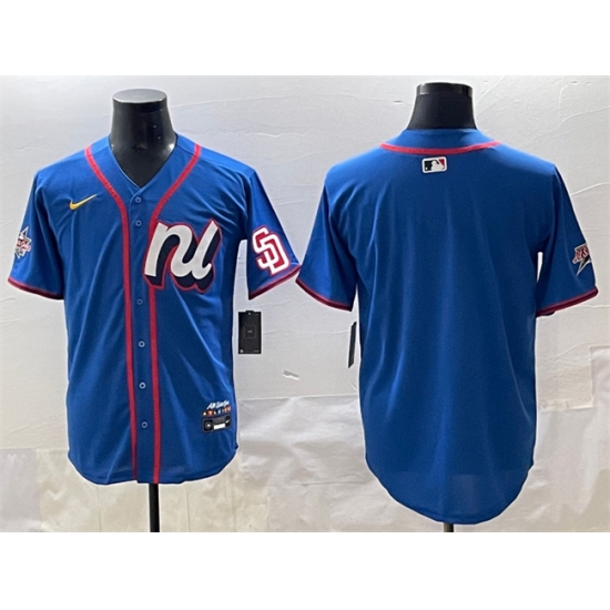 Men's National League San Diego Padres Blank Blue 2025 All-Star Edition Limited Stitched Baseball Jersey - Ujersey