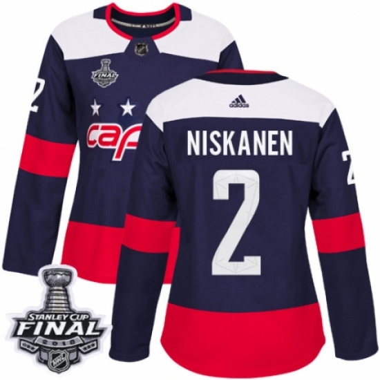 Women's Adidas Washington Capitals #2 Matt Niskanen Authentic Navy Blue 2018 Stadium Series 2018 Stanley Cup Final NHL Jersey - Ujersey