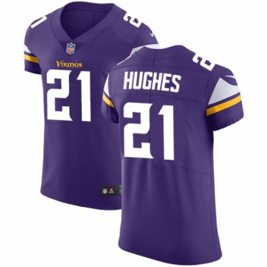 Men's Nike Minnesota Vikings #21 Mike Hughes Purple Team Color Vapor Untouchable Elite Player NFL Jersey - Ujersey