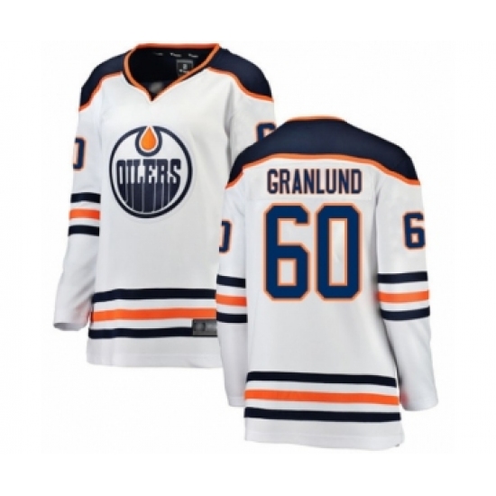 Women's Edmonton Oilers #60 Markus Granlund Authentic White Away Fanatics Branded Breakaway Hockey Jersey