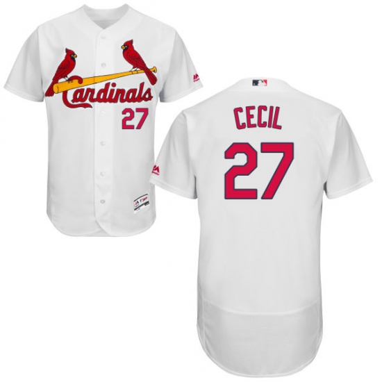 Men's Majestic St. Louis Cardinals #27 Brett Cecil White Flexbase Authentic Collection MLB Jersey - Ujersey