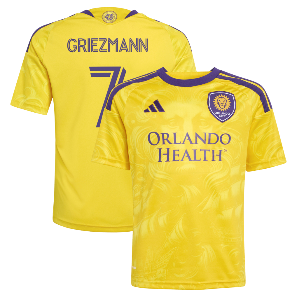 Youth Orlando City SC Antoine Griezmann adidas Yellow 2026 Sunken Treasure Kit Replica Jersey - Ujersey