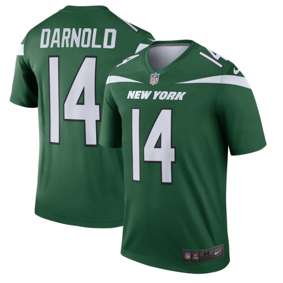 Men's New York Jets #14 Sam Darnold Nike Green Legend Player Jersey - Ujersey