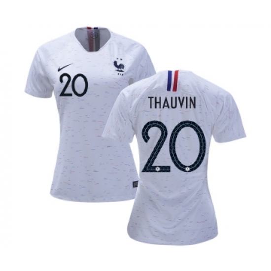 Women's France #20 Thauvin Away Soccer Country Jersey