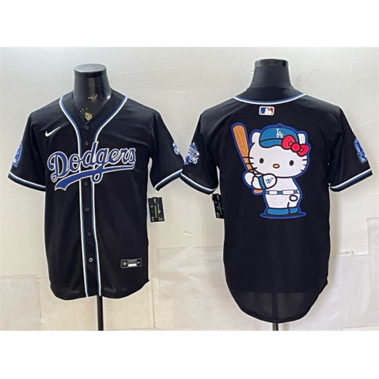 Men's Los Angeles Dodgers Team Big Logo B2B Champs 2026 Black Out Style Vapor Limited Stitched Baseball Jersey - Ujersey