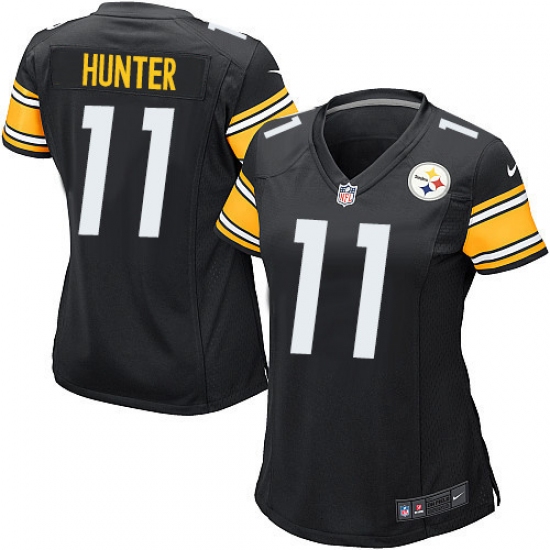 Women's Nike Pittsburgh Steelers #11 Justin Hunter Game Black Team Color NFL Jersey - Ujersey