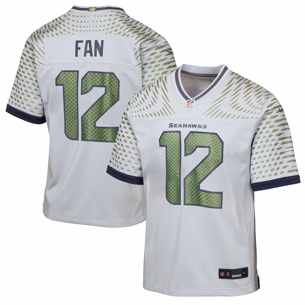 Youth Seattle Seahawks 12s Nike Gray Rivalries Collection Game Jersey - Ujersey