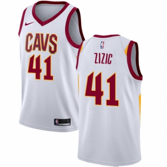 Women's Nike Cleveland Cavaliers #41 Ante Zizic Swingman White NBA Jersey - Association Edition - Ujersey