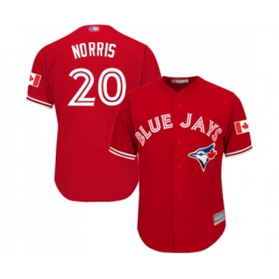 Men's Toronto Blue Jays #20 Bud Norris Replica Scarlet Alternate Cool Base Baseball Jersey - Ujersey