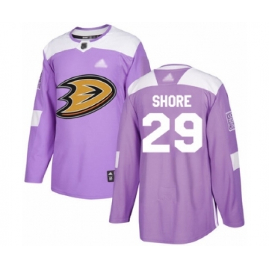 Youth Anaheim Ducks #29 Devin Shore Authentic Purple Fights Cancer Practice Hockey Jersey - Ujersey