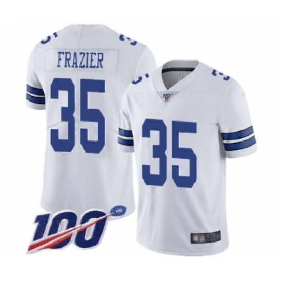 Men's Dallas Cowboys #35 Kavon Frazier White Vapor Untouchable Limited Player 100th Season Football Jersey - Ujersey