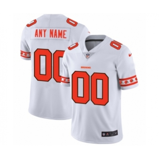 Men's Cleveland Browns Customized White Team Logo Cool Edition Jersey - Ujersey