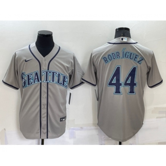 Men's Seattle Mariners #44 Julio Rodriguez Grey Stitched MLB Cool Base Nike Jersey - Ujersey