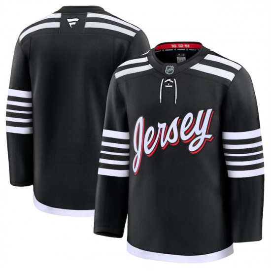 Men's New Jersey Devils Blank Black 2024-25 Alternate Stitched Hockey Jersey - Ujersey