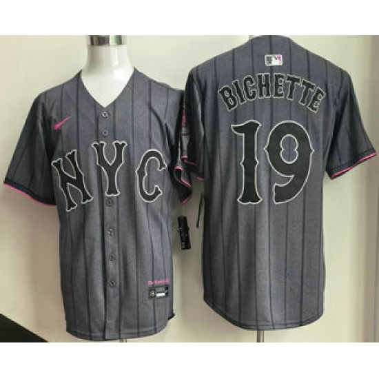 Men's New York Mets #19 Bo Bichette Gray City Connect Limited Jersey - Ujersey