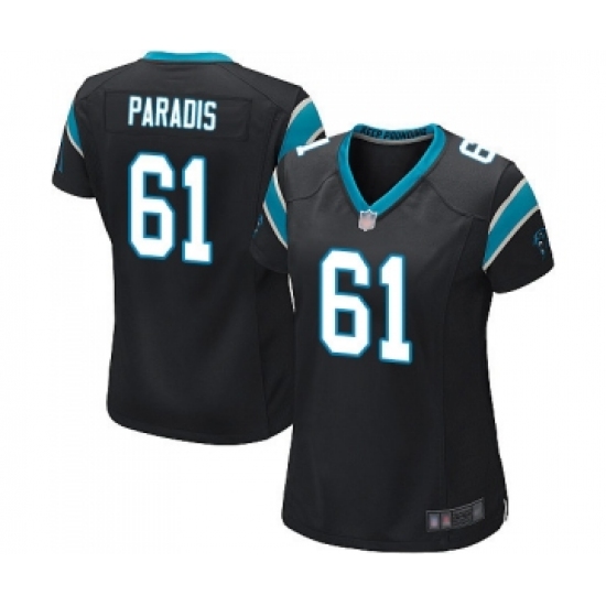Women's Carolina Panthers #61 Matt Paradis Game Black Team Color Football Jersey - Ujersey