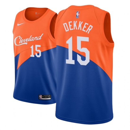 Men NBA 2018-19 Cleveland Cavaliers #15 Sam Dekker City Edition Blue Jersey - Ujersey