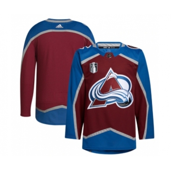 Men's Colorado Avalanche Blank 2022 Burgundy Stanley Cup Final Patch Stitched Jersey - Ujersey