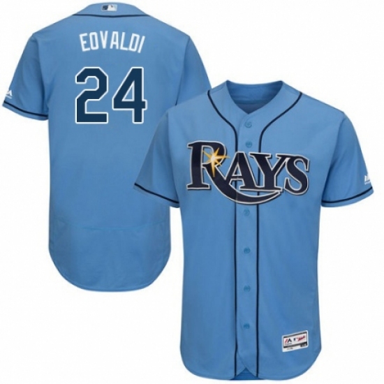 Men's Majestic Tampa Bay Rays #24 Nathan Eovaldi Columbia Alternate Flex Base Authentic Collection MLB Jersey - Ujersey