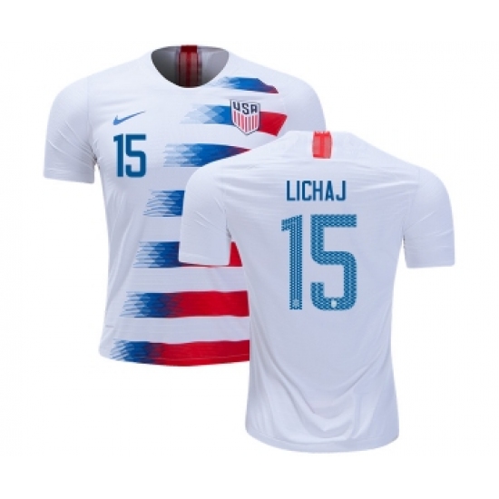 USA #15 Lichaj Home Soccer Country Jersey
