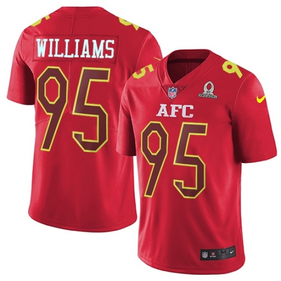 Men's Nike Buffalo Bills #95 Kyle Williams Limited Red 2017 Pro Bowl NFL Jersey - Ujersey