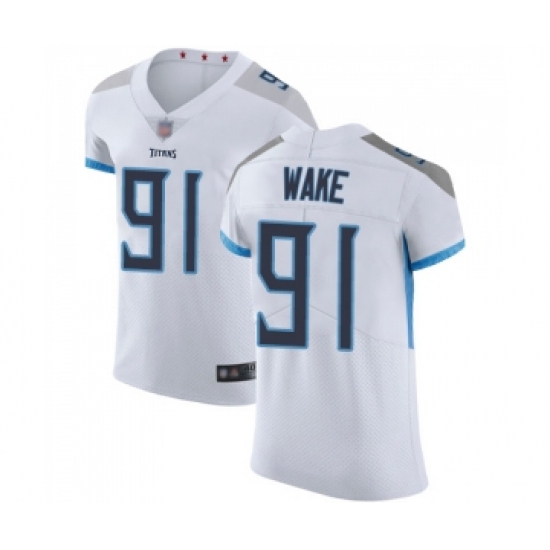 Men's Tennessee Titans #91 Cameron Wake White Vapor Untouchable Elite Player Football Jersey - Ujersey