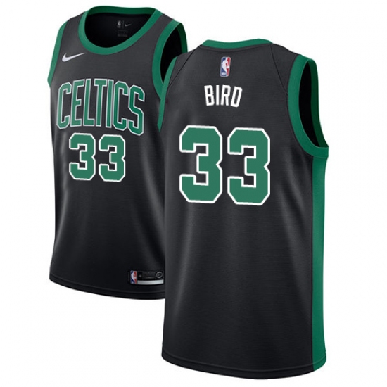 Women's Adidas Boston Celtics #33 Larry Bird Swingman Black NBA Jersey - Statement Edition - Ujersey