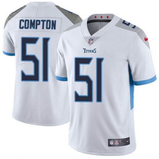 Youth Nike Tennessee Titans #51 Will Compton White Vapor Untouchable Limited Player NFL Jersey - Ujersey