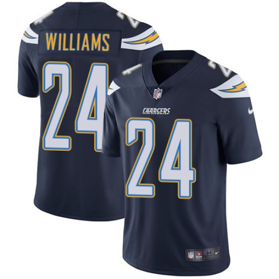 Youth Nike Los Angeles Chargers #24 Trevor Williams Navy Blue Team Color Vapor Untouchable Elite Player NFL Jersey - Ujersey