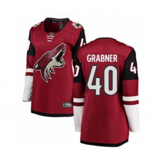 Women's Arizona Coyotes #40 Michael Grabner Authentic Burgundy Red Home Fanatics Branded Breakaway NHL Jersey - Ujersey