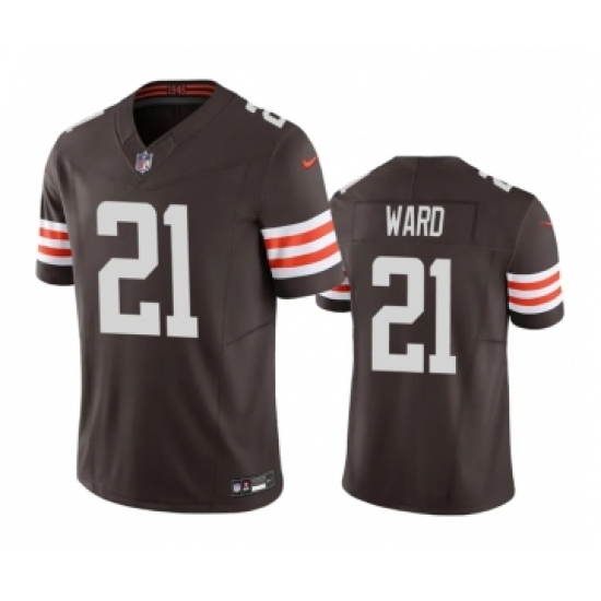 Men's Cleveland Browns #21 Denzel Ward Brown 2023 F.U.S.E. Vapor Untouchable Limited Stitched Jersey - Ujersey