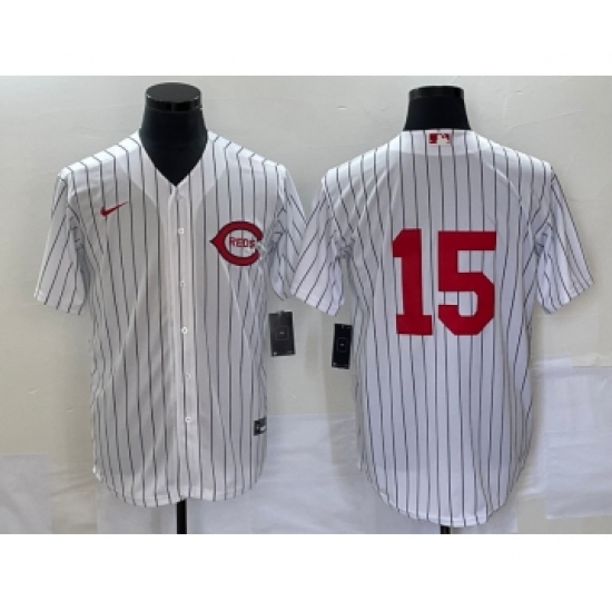 Men's Cincinnati Reds #15 Nick Senzel White Field of Dreams Stitched Baseball Jersey - Ujersey