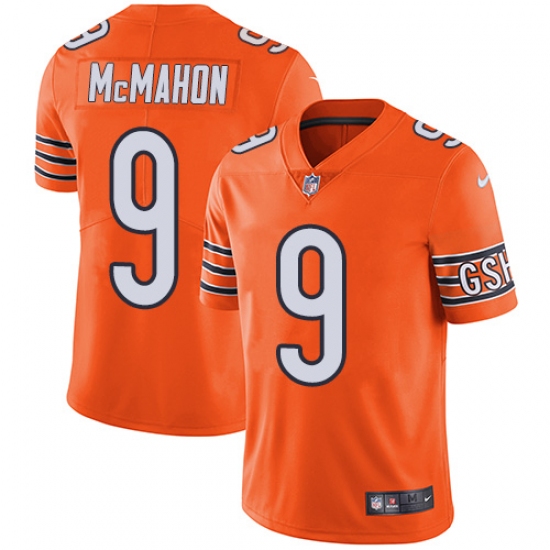 Men's Nike Chicago Bears #9 Jim McMahon Elite Orange Rush Vapor Untouchable NFL Jersey - Ujersey