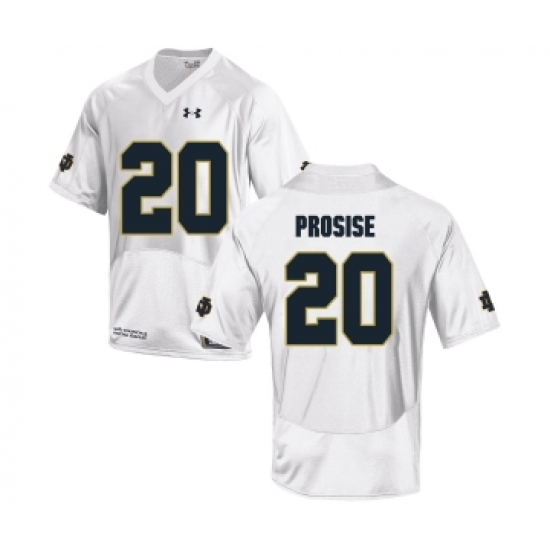 Notre Dame Fighting Irish 20 C.J. Prosise White College Football Jersey - Ujersey
