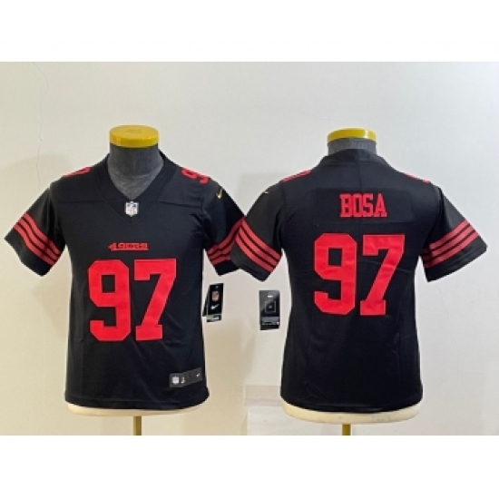 Women's San Francisco 49ers #97 Nick Bosa 2022 Black Vapor Untouchable Stitched Limited Jersey - Ujersey