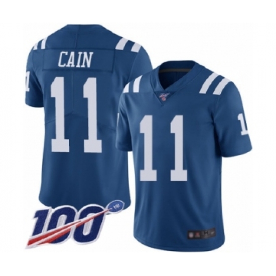 Youth Indianapolis Colts #11 Deon Cain Limited Royal Blue Rush Vapor Untouchable 100th Season Football Jersey - Ujersey