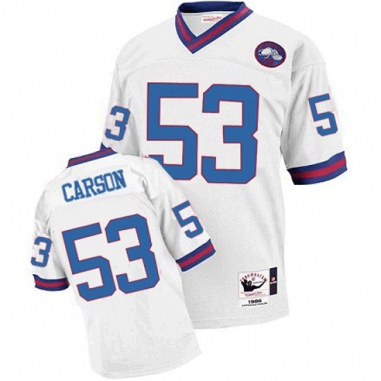 Mitchell and Ness New York Giants #53 Harry Carson White Authentic Throwback NFL Jersey - Ujersey