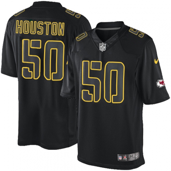 Men's Nike Kansas City Chiefs #50 Justin Houston Limited Black Impact NFL Jersey - Ujersey
