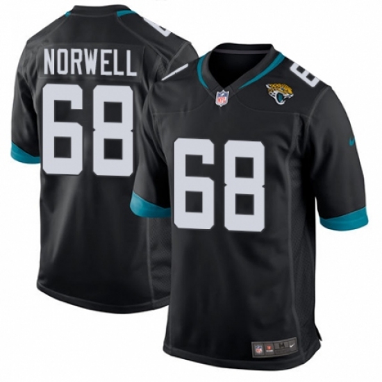 Men's Nike Jacksonville Jaguars #68 Andrew Norwell Game Teal Green Team Color NFL Jersey - Ujersey