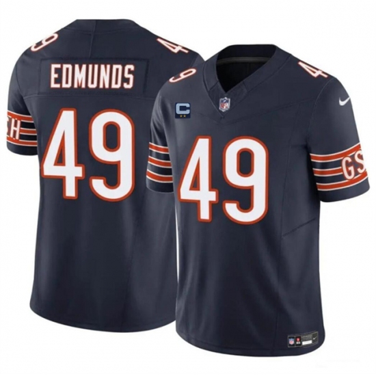 Men's Chicago Bears #49 Tremaine Edmunds Navy 2024 F.U.S.E. With 2-star C Vapor Untouchable Limited Football Stitched Jersey - Ujersey